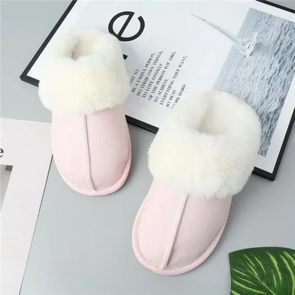 Faux Suede Center Seam Slippers - Picture 15 of 16